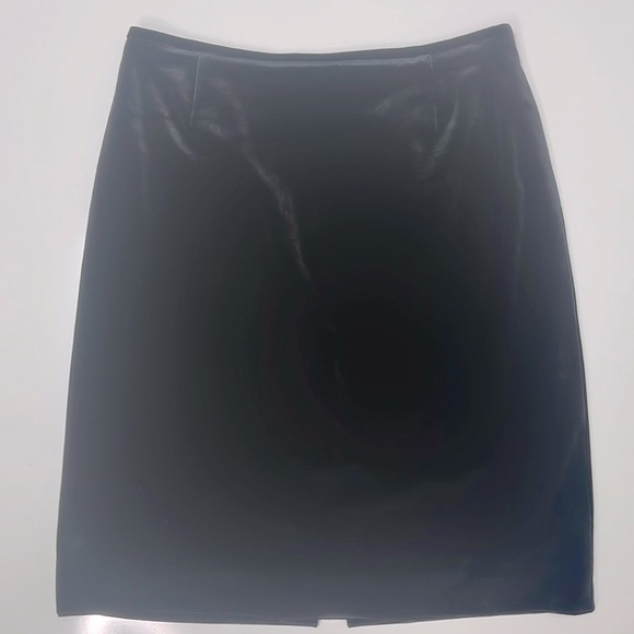 Tahari Black Velvet Pencil Skirt Size 4 Petite - Picture 3 of 9
